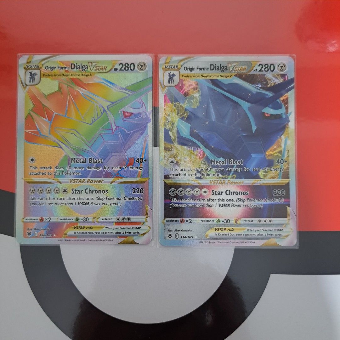 Astral Radiance Origin Forme Dialga VSTAR Rainbow Rare (198/189) and