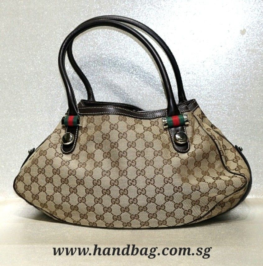 Authentic Gucci GG Canvas/Leather Mini Pochette Bag, Luxury, Bags & Wallets  on Carousell