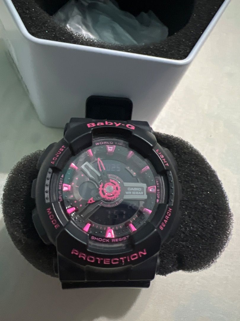 Casio baby g black pink on sale