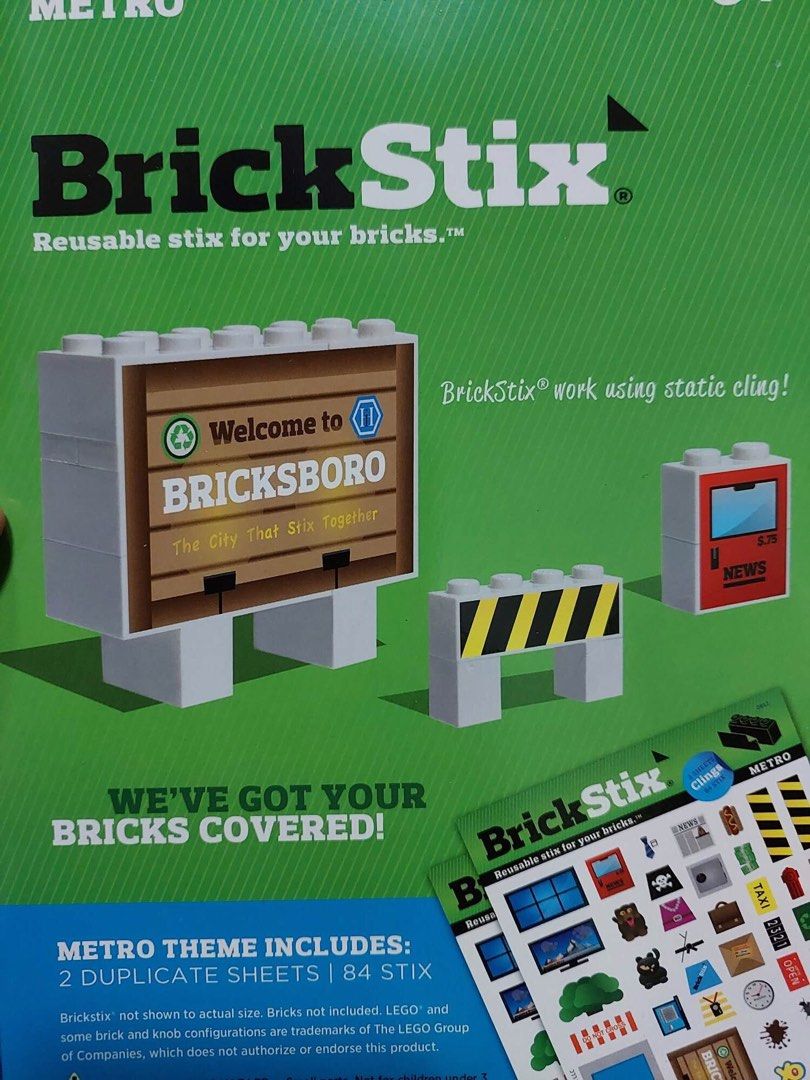 BrickStix LEGO Stickers Metro, Hobbies & Toys, Stationary & Craft