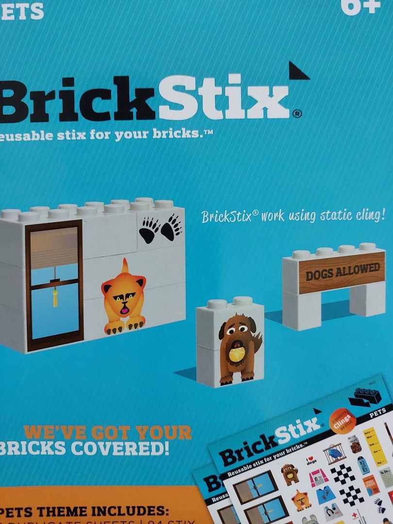 BrickStix LEGO Stickers Pets, Hobbies & Toys, Stationary & Craft