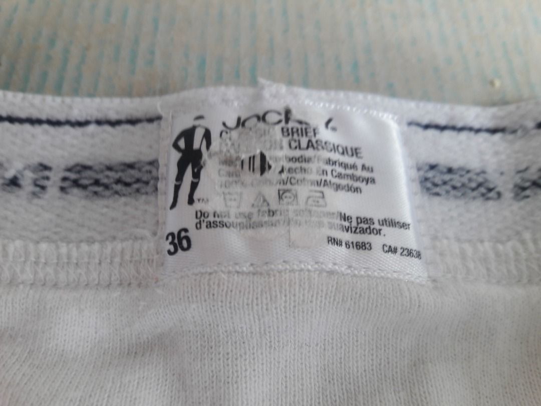 Vtg Jockey Classic Briefs White Underwear Mens Size 38 RN#61683