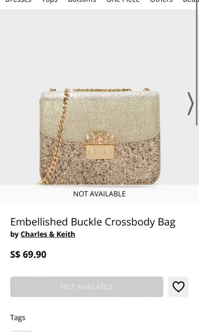 Charles and keith sales embellished buckle crossbody bag