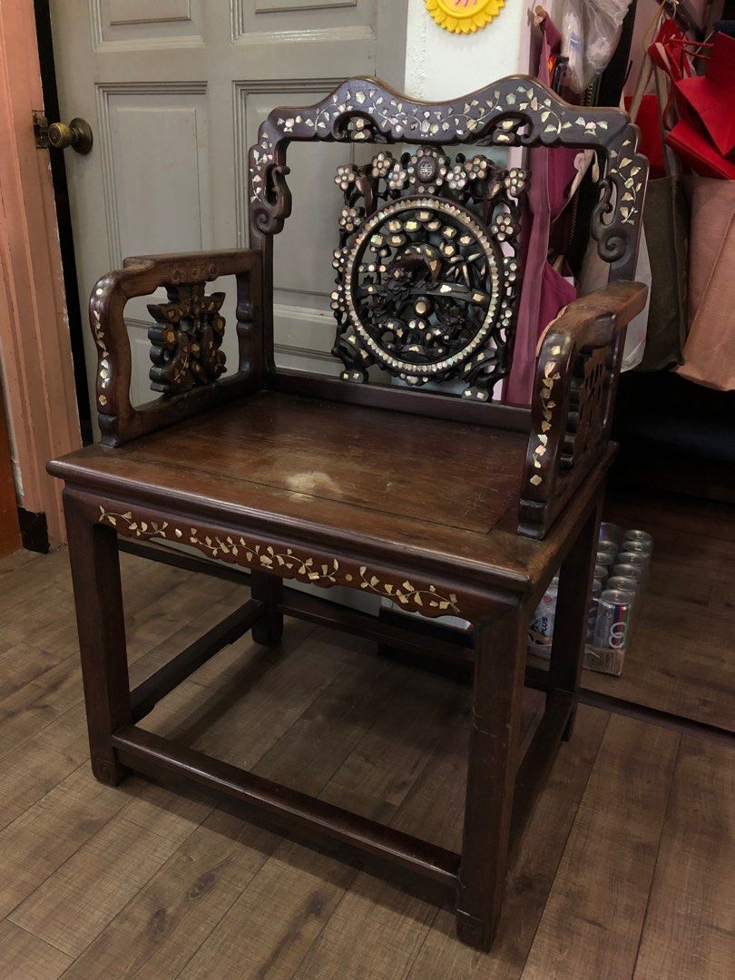 Chinese Antique Chair x 4 Furniture Home Living Furniture