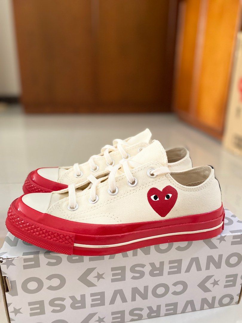 Cdg converse hot sale low cream