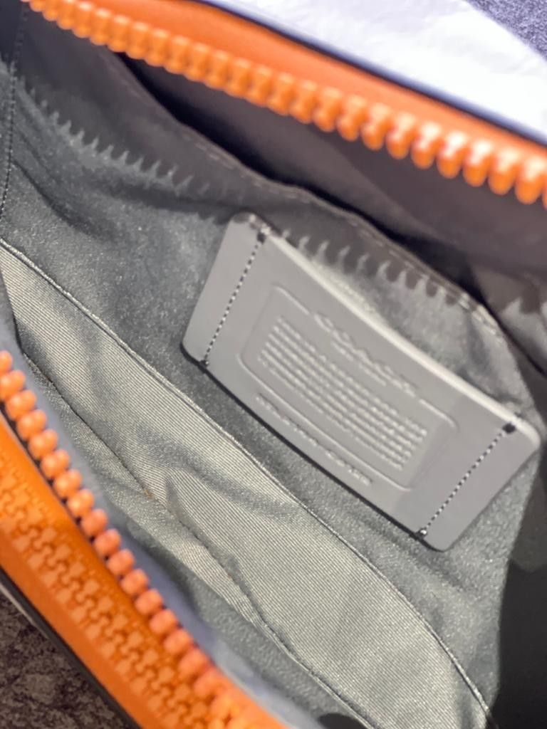 COACH Track Belt / Crossbody Bag In Colorblock Signature Canvas With