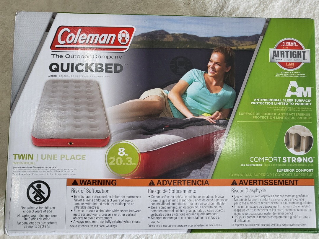 Coleman Quick Bed Airbed Mattress, Furniture & Home Living, Furniture