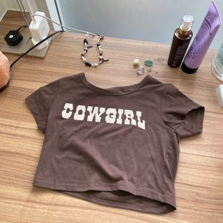cowgirl y2k baby tee trendy uzzlang