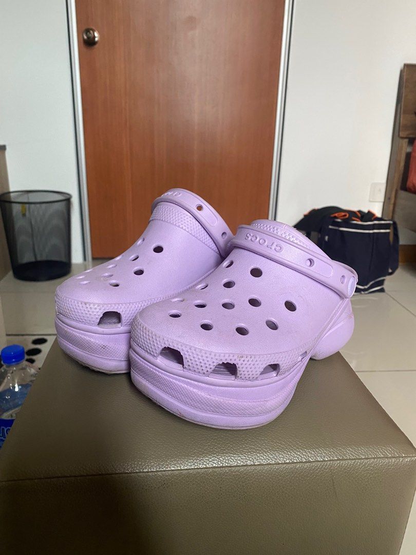 Crocs classic platform clog purple original Women s Fashion
