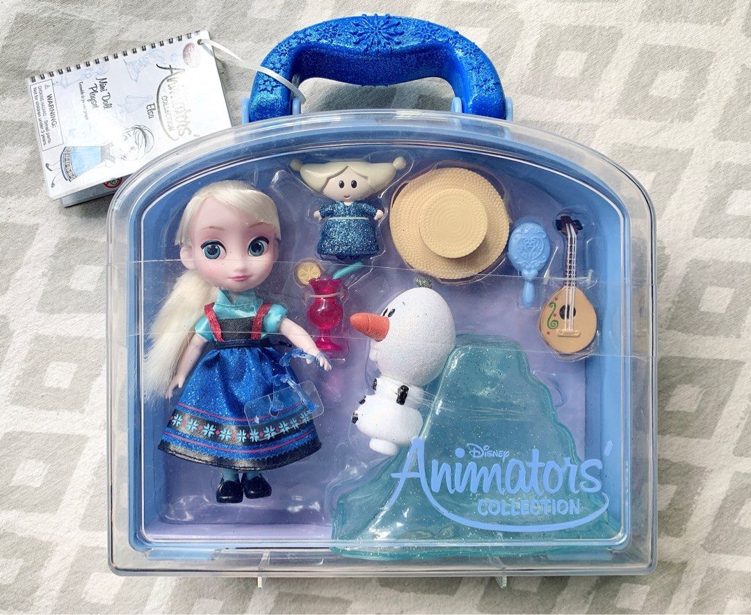 Disney Frozen Animators Collection Elsa Mini Doll Playset Kids, 興趣及遊戲
