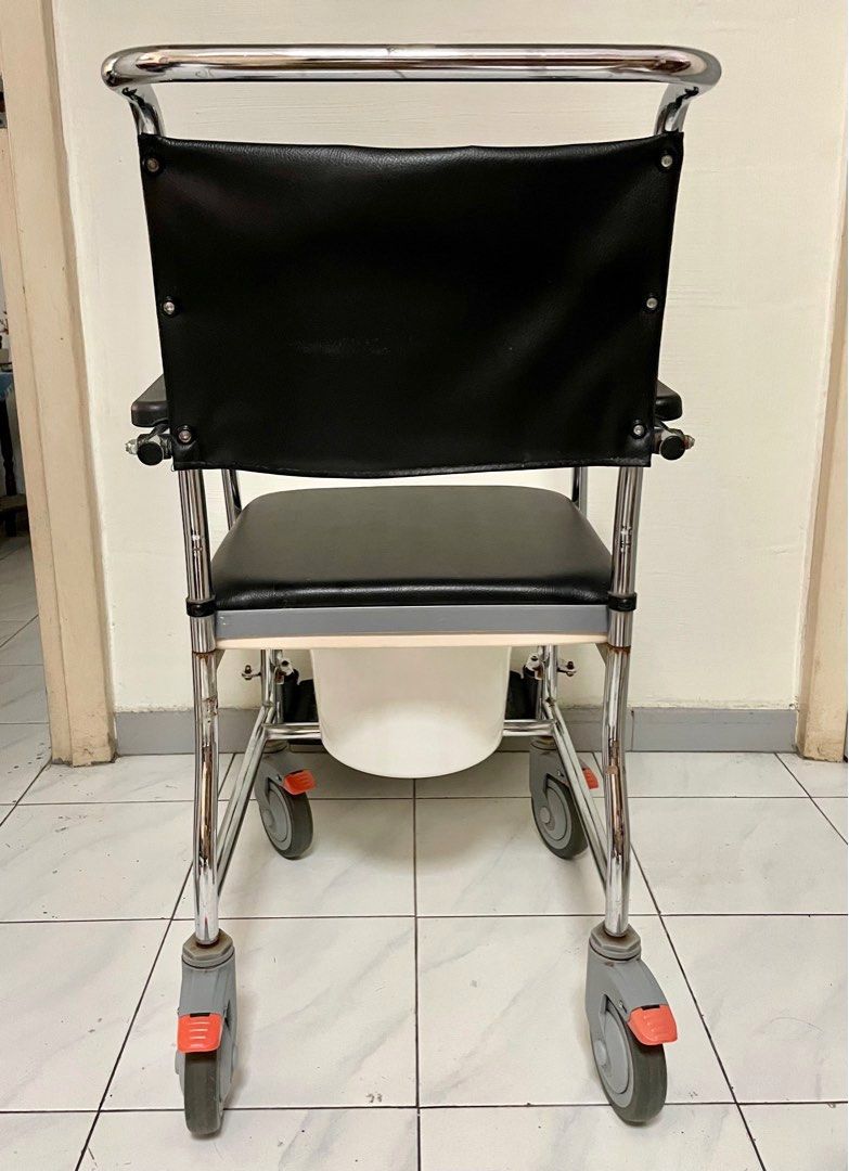 Elderly Toilet Chair Mobile Toilet Stool Shower Chair Wheelchair