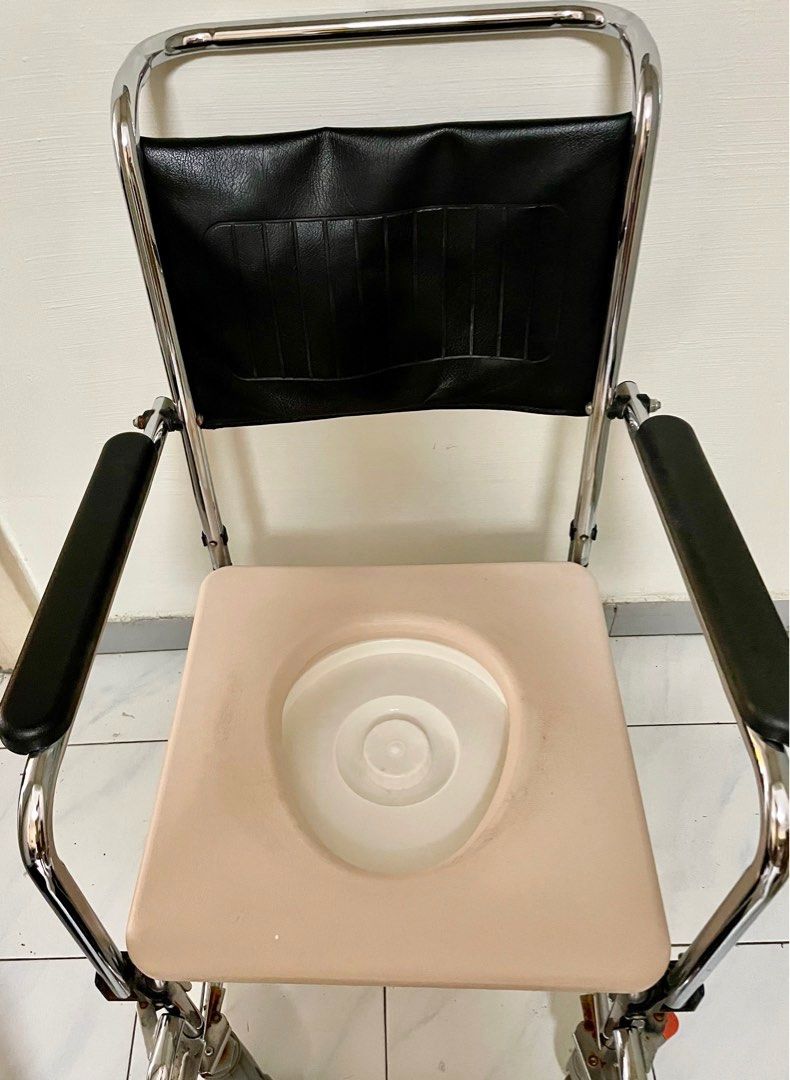 Elderly Toilet Chair Mobile Toilet Stool Shower Chair Wheelchair