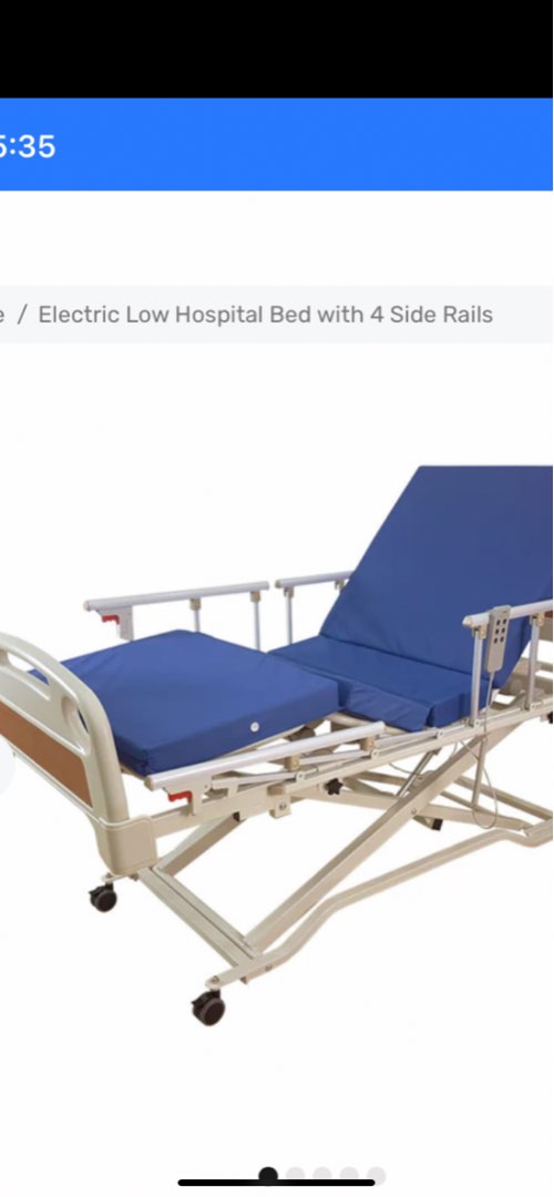 Electric Hospital Bed with 4 side rails including hospital type