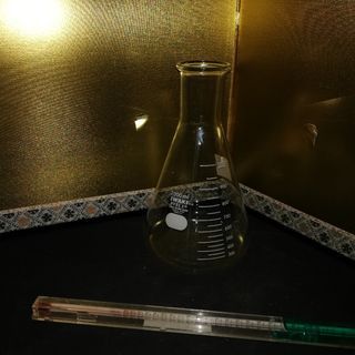 Erlenmeyer flask w thermometer