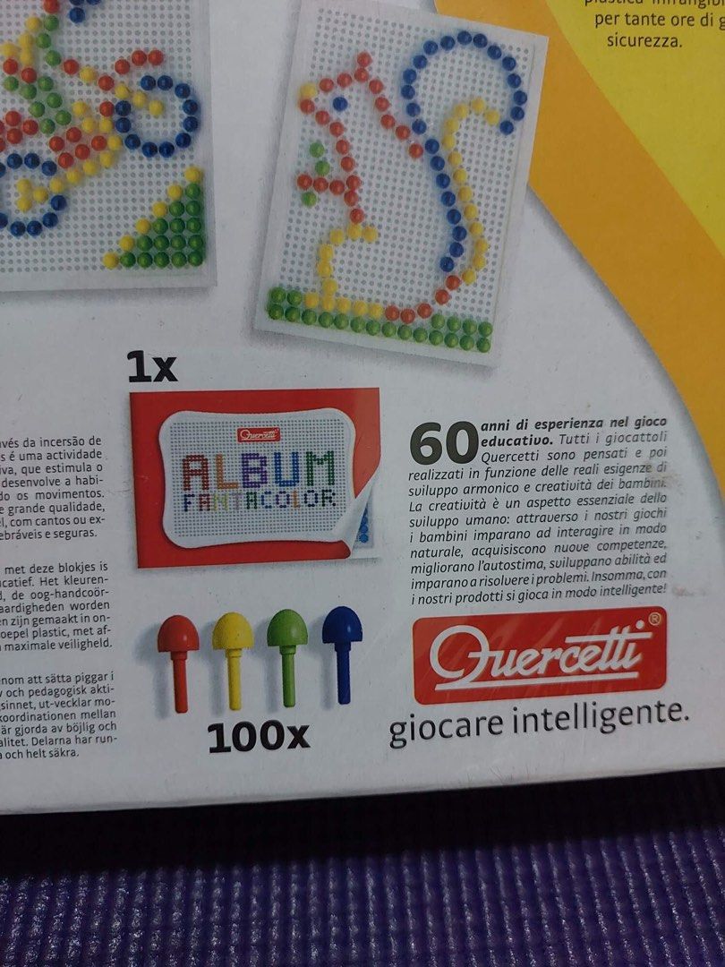 FantaColor Small Pegboard Round Pegs for Kids (Category: Craft Supplies & Tools) located in Rizal. Submitted by bolyloli_tales.treasures (Listing ID 1205358882, Image 3). Description: Brand new Only 2 stocks left!!! Portable, suitcase type, board locks into case of pegs 22x16 cm board size Circle pegs Includes 100 pegs with 4 different colors and a guide book .