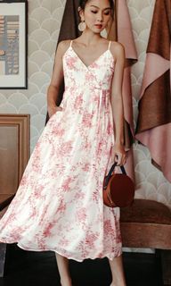 Fashmob yoko maxi pink dress