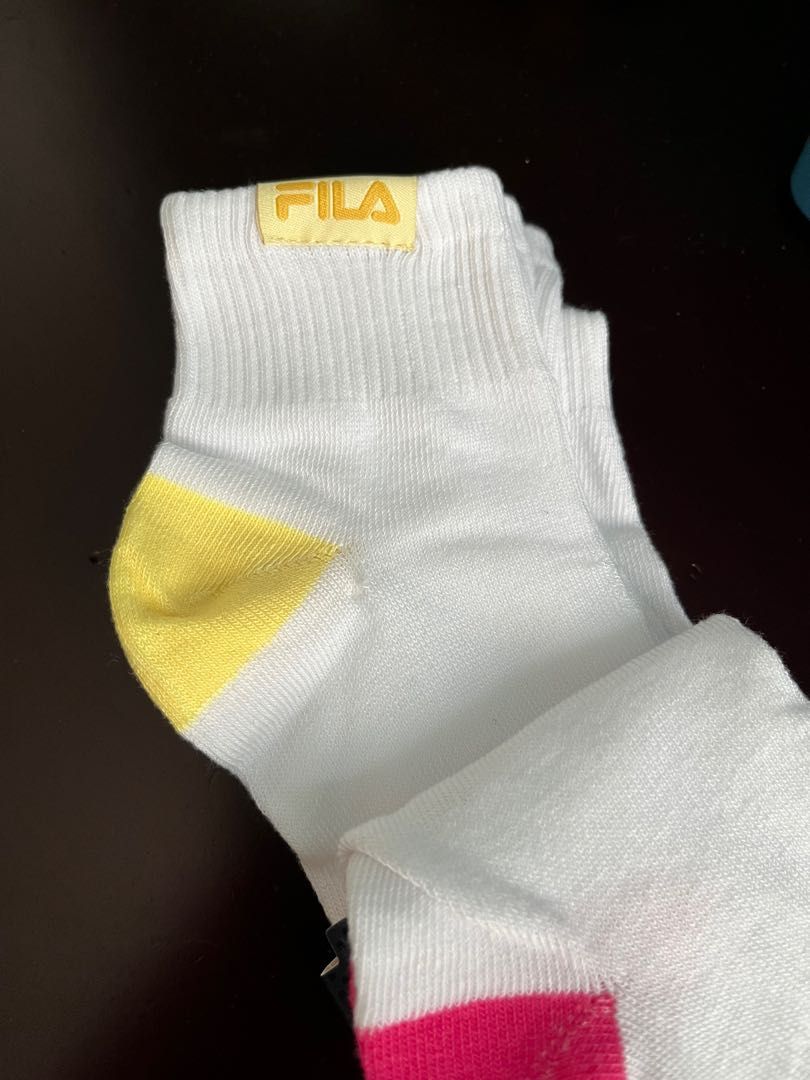 Yellow fila socks sale