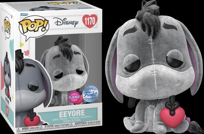 FUNKO POP! Disney Winnie the Pooh Eeyore with Heart Flocked Exclusive  (1170)