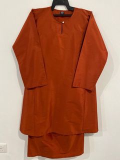 Gio Fabrics Orange Kurung Pahang