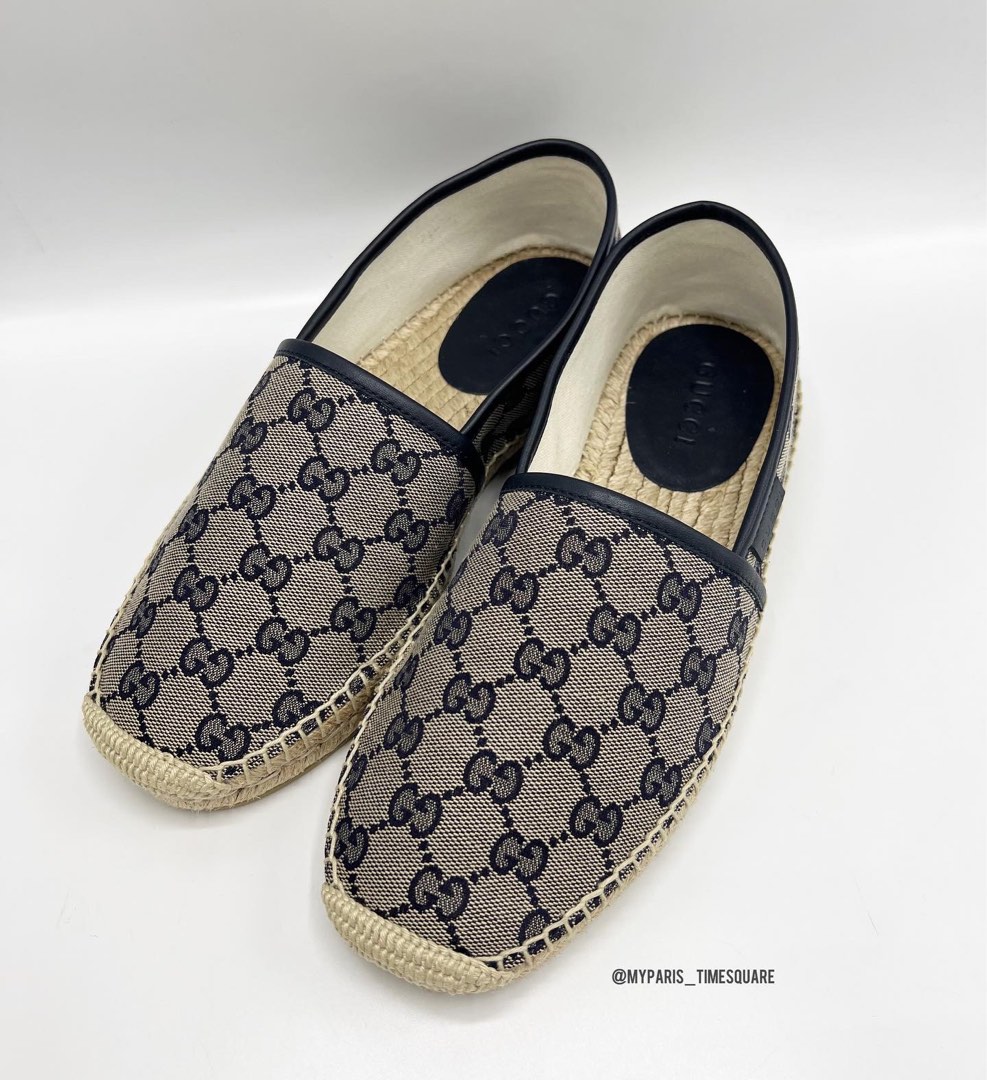 G.u.c.c.i Blue GG Canvas Men Espadrille Flats US 5 Luxury Sneakers Footwear on Carousell