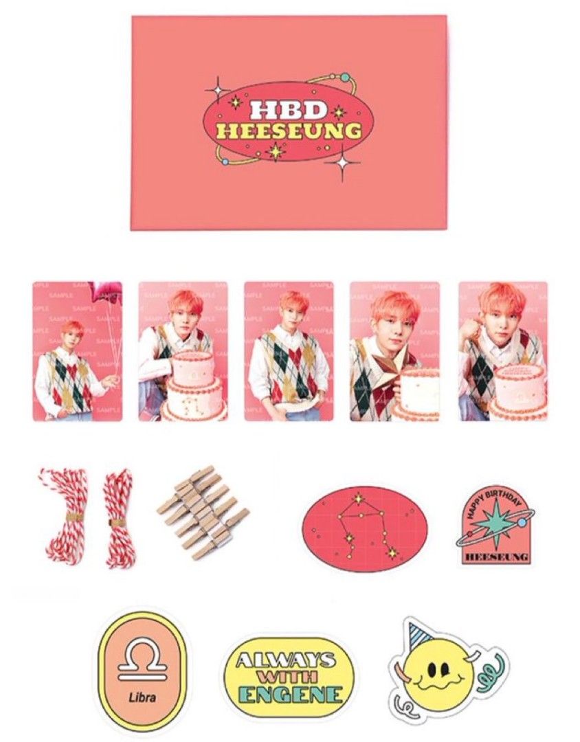 Heeseung Birthday Photocard Garland, Hobbies & Toys, Memorabilia