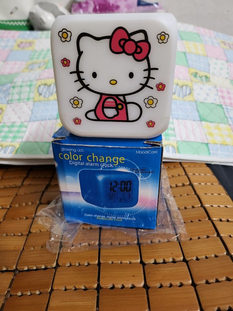 HK Colour Changing LED Alarm Clock, Everything Else on Carousell