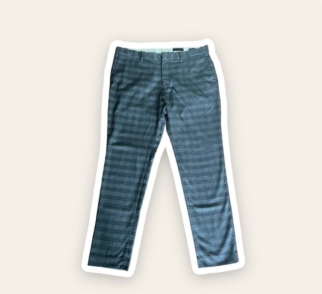 H&m mens plaid pants online