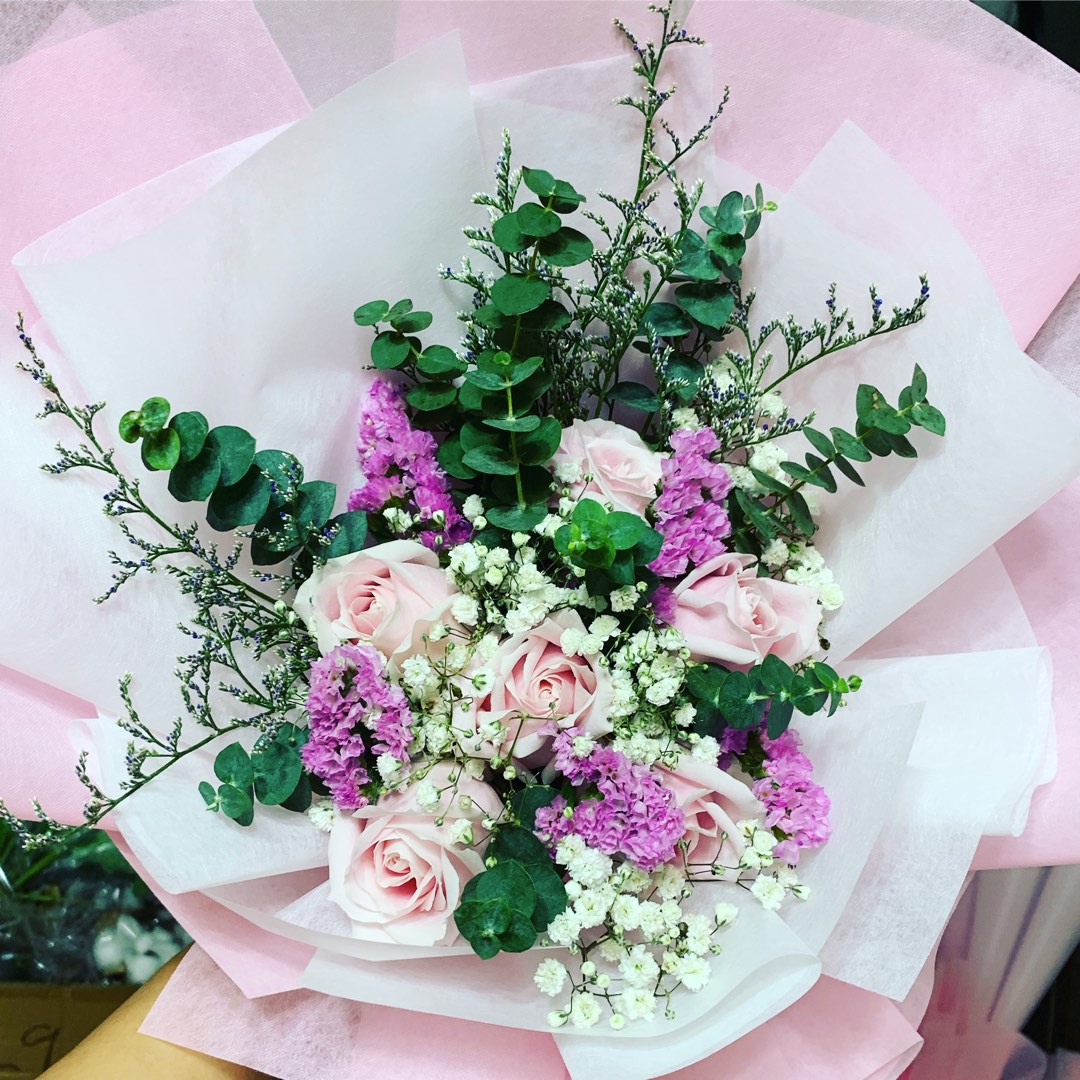 Huamama pink roses 35 Flower Bouquet 鲜花｜礼物｜花束｜每日配送｜Huamama