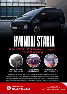 Hyundai STARIA PREMIUM 7 SEATER LOW DP PROMO ALL IN WITH FREEBIES Auto