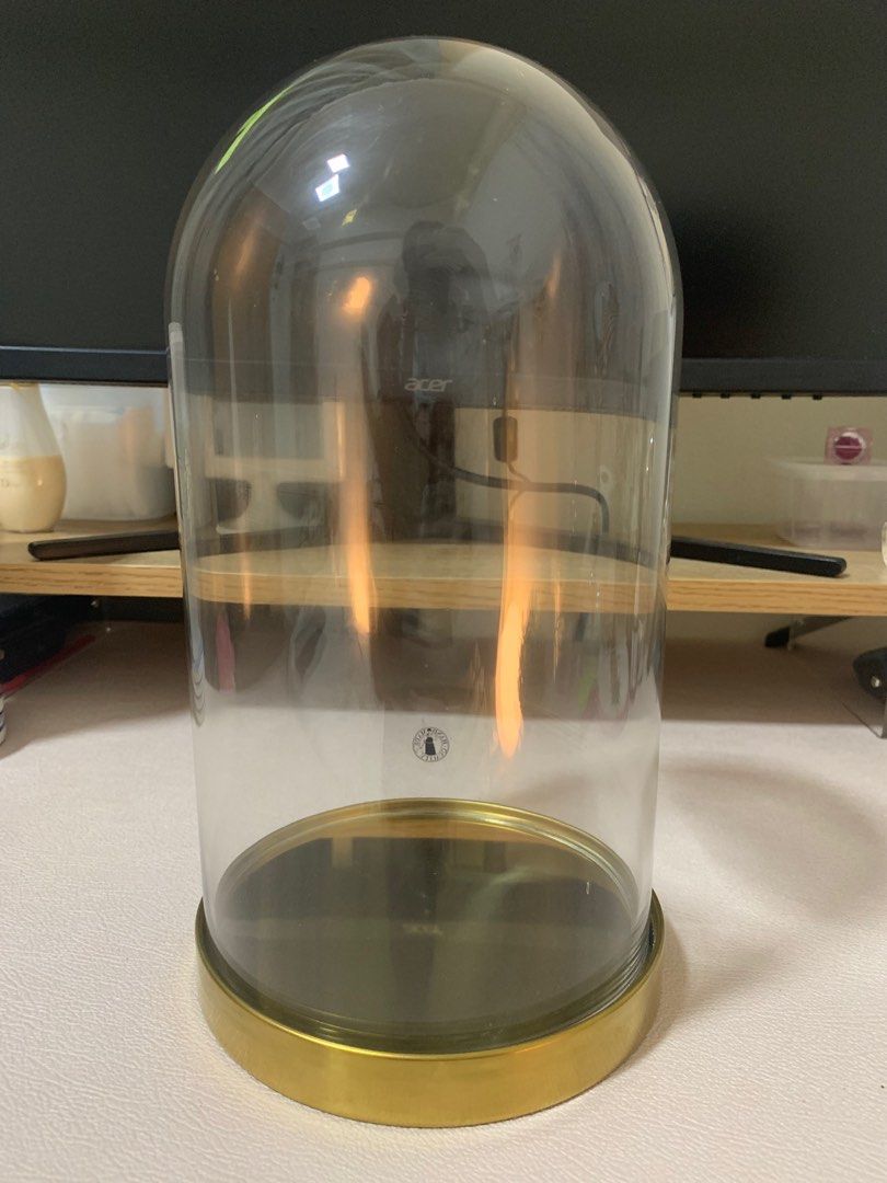 IKEA BEGAVNING Glass Dome with Base Decor, Furniture & Home Living