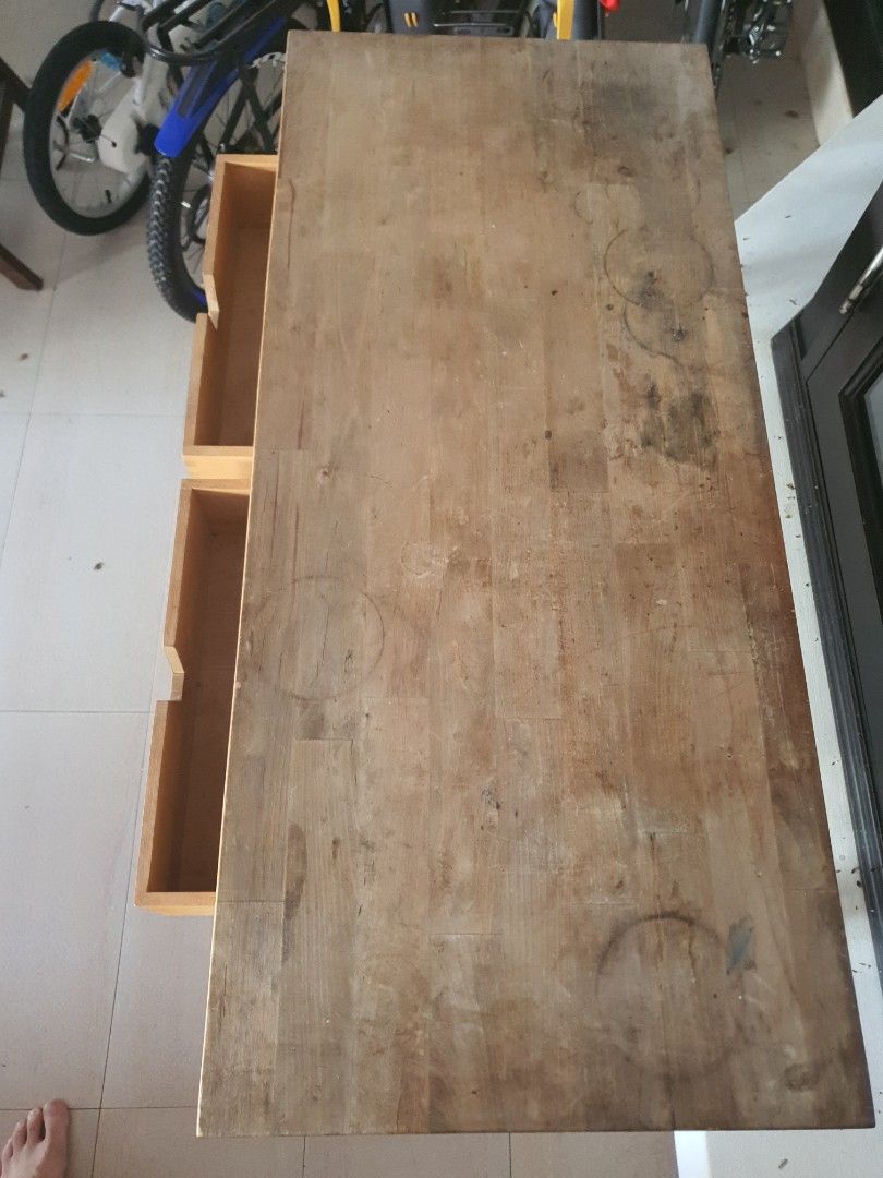 Ikea solid wood kitchen work table, Furniture & Home Living, Furniture