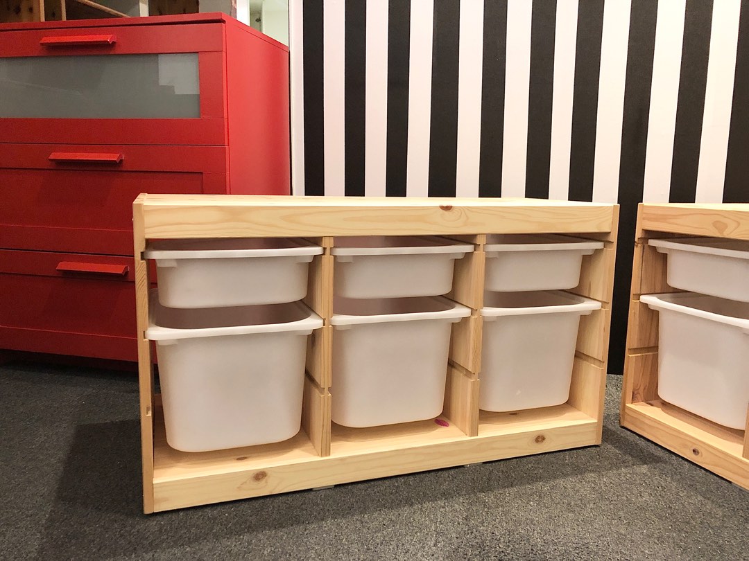 Ikea TROFAST shelving unit with COMPLETE BOXES, Furniture & Home Living