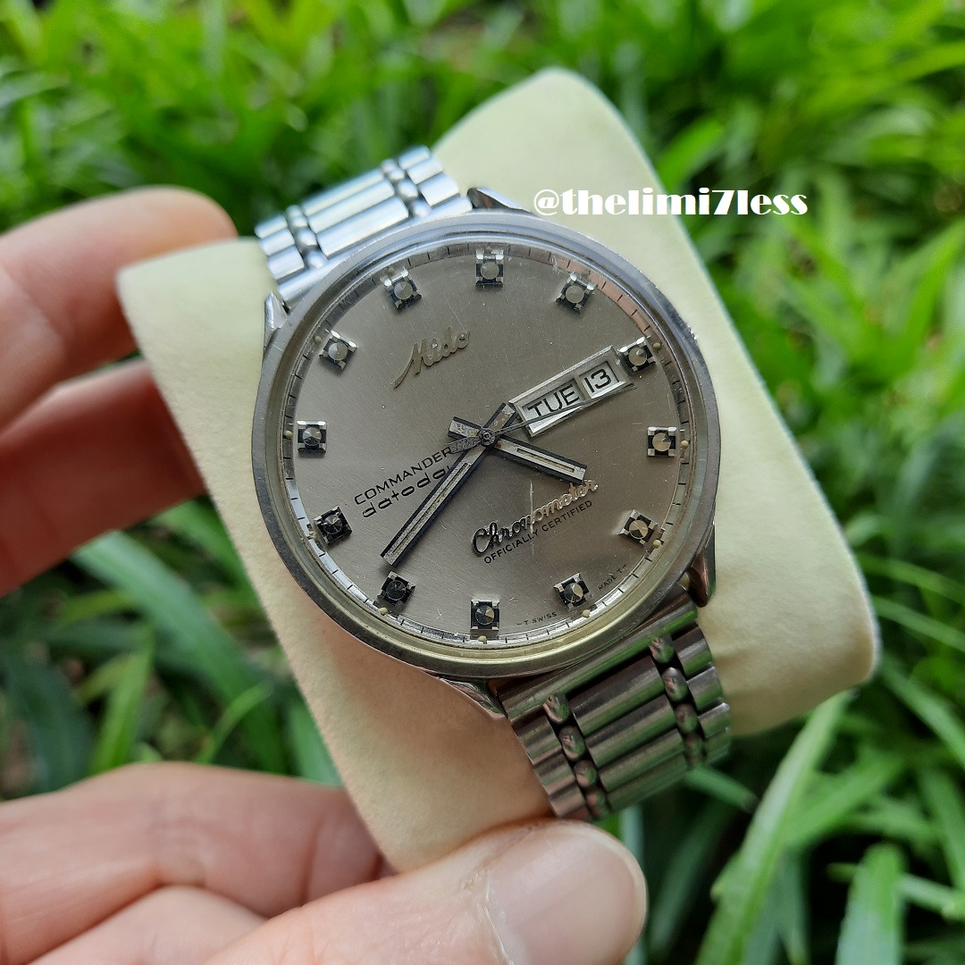 Jam tangan Mido commander datoday automatic chronometer 8439 swiss made