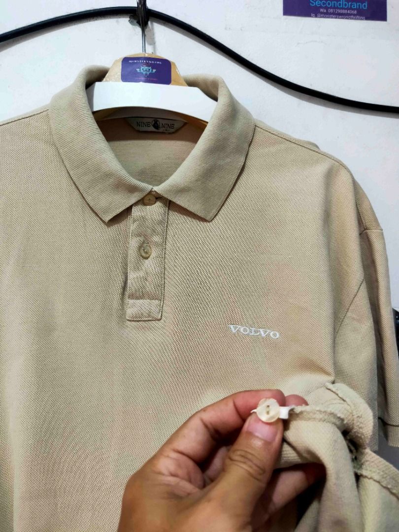 Kaos Polo Nine Nine Coklat Muda Polos
