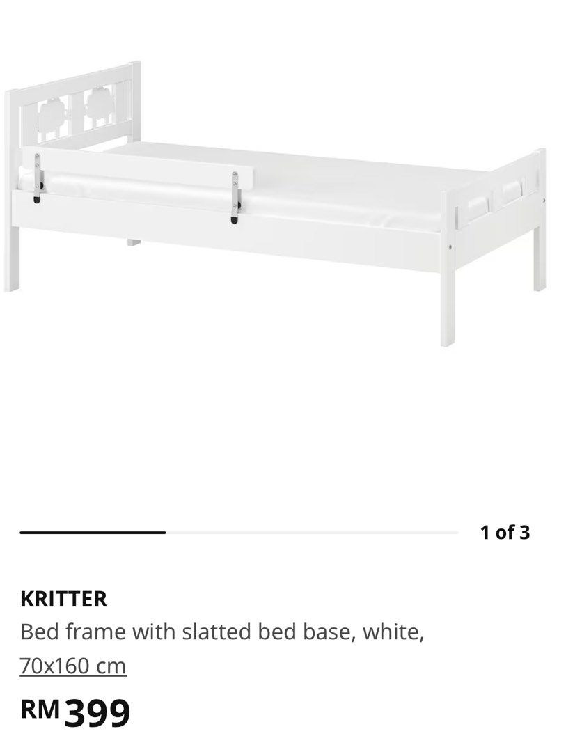 Kids Ikea bed frame with mattress, Furniture & Home Living, Furniture