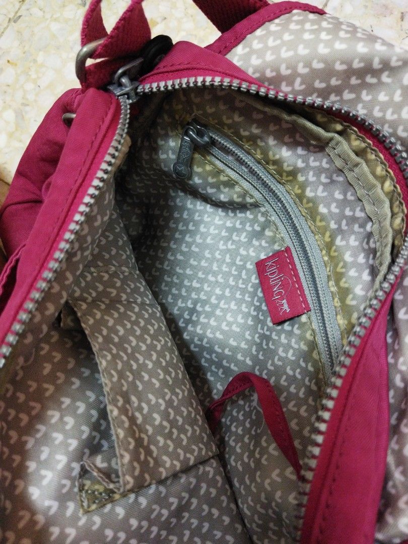Kipling shoulder cheap bag pink