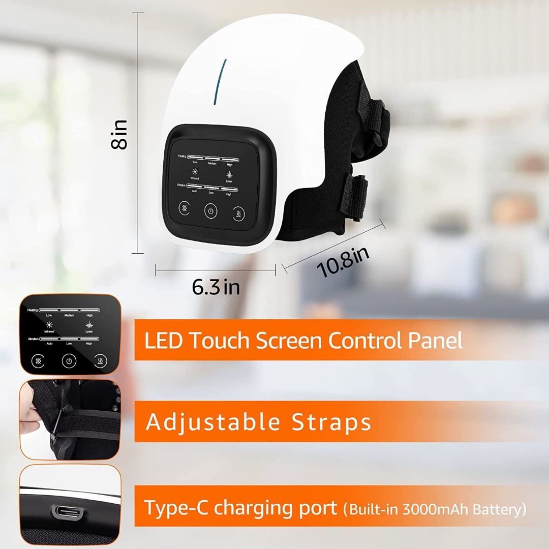 Knee /Shoulder/Elbow Massager with Infrared Heated and Vibration, Large