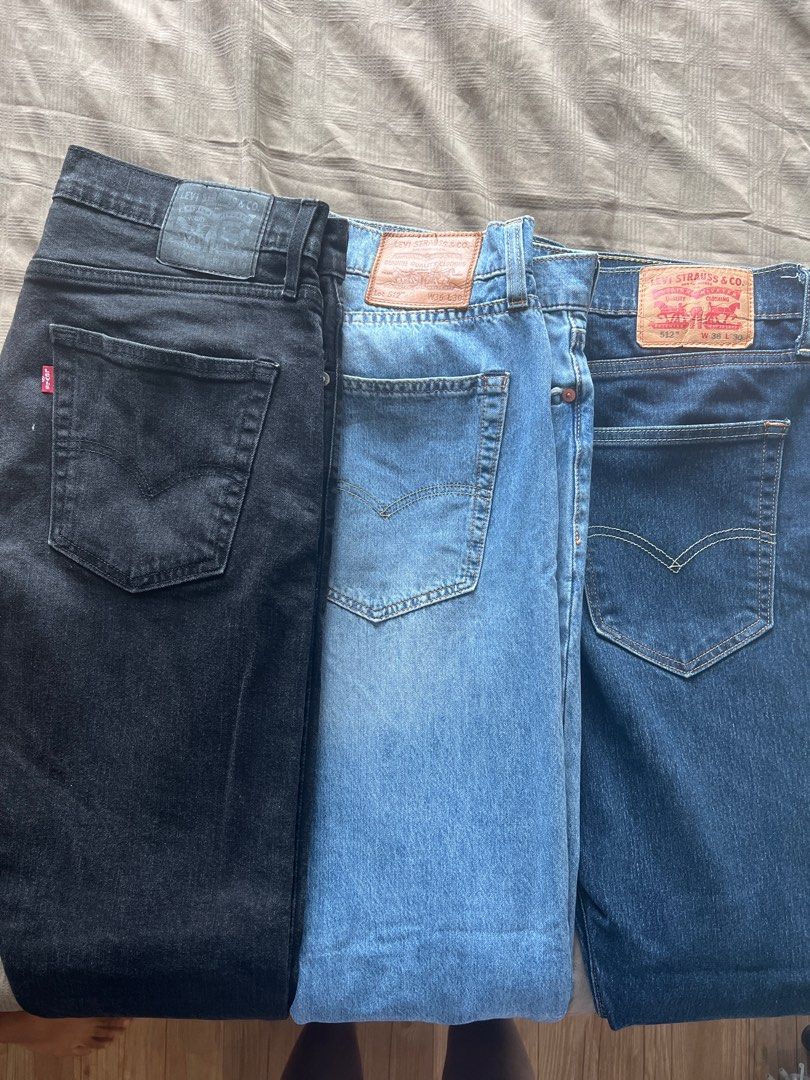 Levi's 512 Jeans - 3 Color ($60 for all 3 or $25 each), Men's Fashion,  Bottoms, Jeans on Carousell