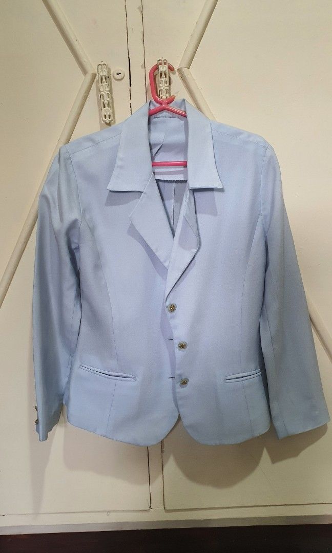 light blue low blazers