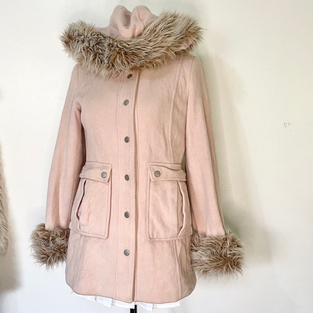 Light Pink Fur Coat (NO HOOD), Women's Fashion, Coats, Jackets and