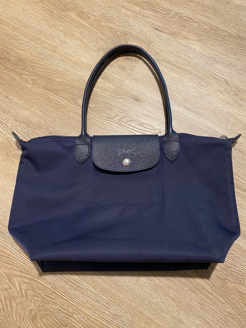 Longchamp navy blue large hotsell tote