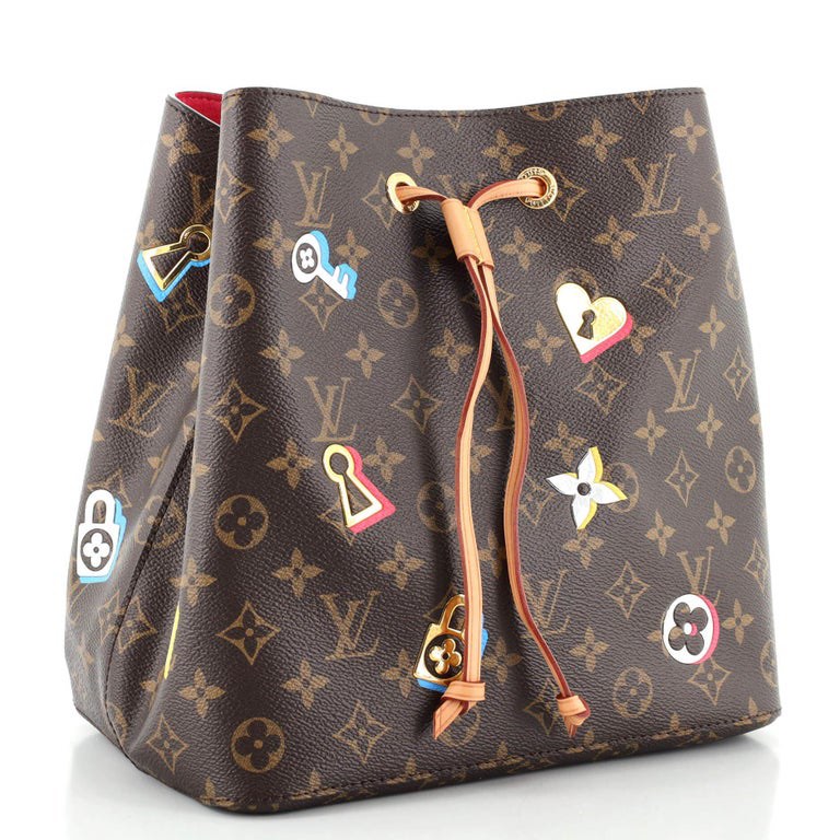 LV Neonoe MM in Limited Edition Love Lock Monogram Canvas and GHW