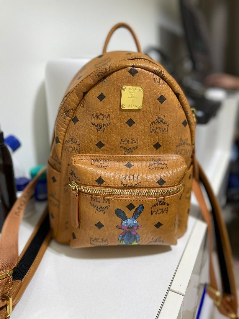 MCM Backpack Mini Small Classic Rabbit PrinT, Women's Fashion, Bags u0026  Wallets, Backpacks on Carousell