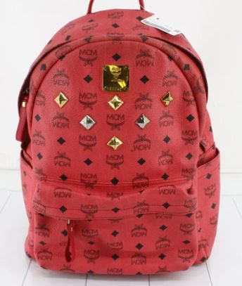 Red deals mcm backpack