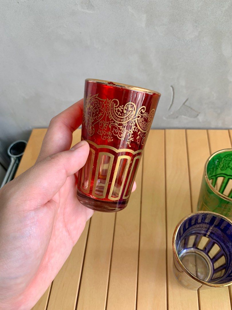 Vintage style Moroccan tea glasses , Furniture & Home Living, Home