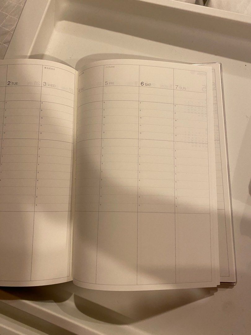 Muji 2023 Vertical Planner, Hobbies & Toys, Stationary & Craft, Other