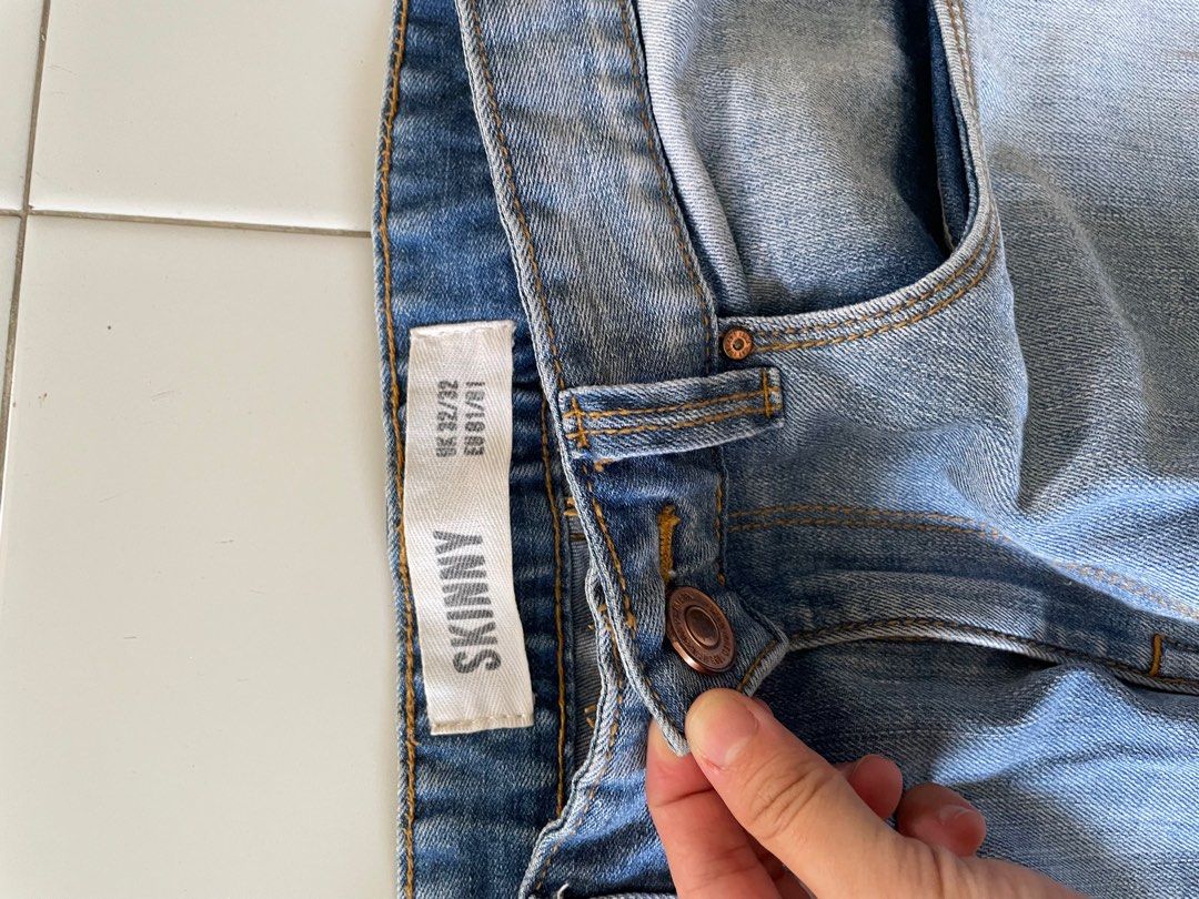 New Look Men Light Denim Blue Skinny Jeans Men s Fashion Bottoms Jeans on Carousell