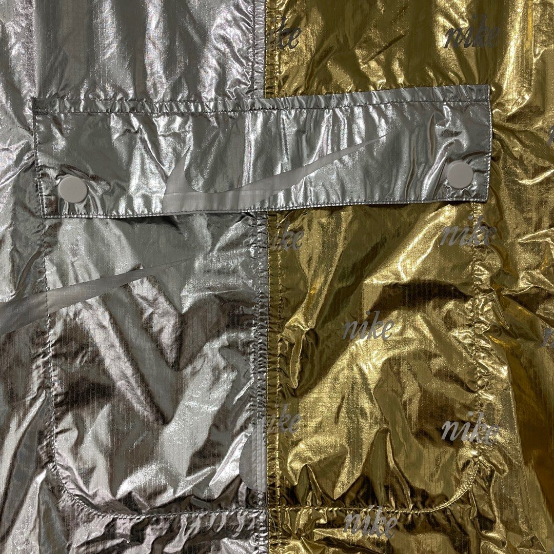 Gold and silver nike jacket hotsell