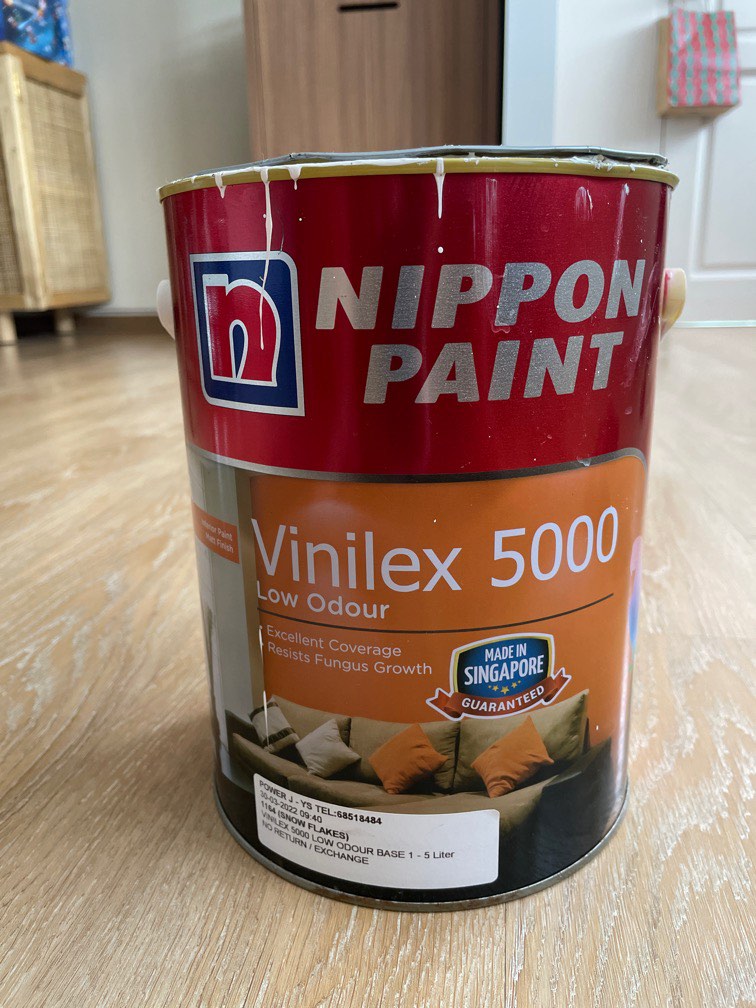 Nippon Paint Vinilex 5000 (1154 Snow Flakes), Furniture & Home Living