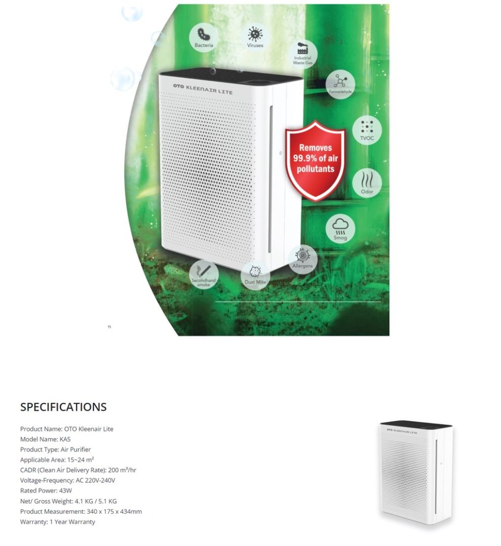 Kleenair air store purifier